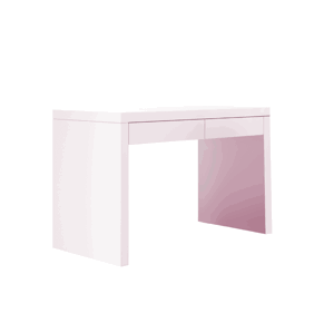 BAMI Psací stůl se šuplíky o šířce 120 cm SIMONE růžový