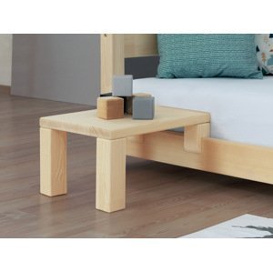 Benlemi Noční stolek k laťkovým postelím NANOC Varianta: Navíc přídavné nohy 10 cm, Zvolte barvu hranolů: Béžová, Zvolte barvu ploch: Béžová