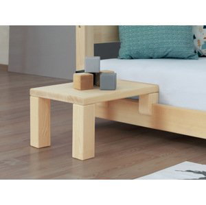 Benlemi Noční stolek k laťkovým postelím NANOC Varianta: Navíc přídavné nohy 20 cm, Zvolte barvu hranolů: Pastelově růžová, Zvolte barvu ploch: Paste…