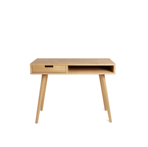 Benlemi Designový dřevěný psací stůl se šuplíkem LEA 100 cm přírodní Strana: Vlevo, Kvalita dřeva: 1. Dubový masiv třídy A