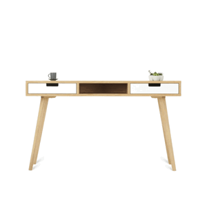 Benlemi Psací stůl z dubového masivu se dvěma šuplíky LEA 130 cm bílý Kvalita dřeva: 1. Dubový masiv třídy A