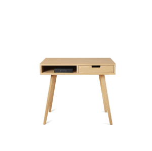 Benlemi Moderní dřevěný psací stůl se šuplíkem LEA 90 cm přírodní Strana: Vpravo, Kvalita dřeva: 1. Dubový masiv třídy A