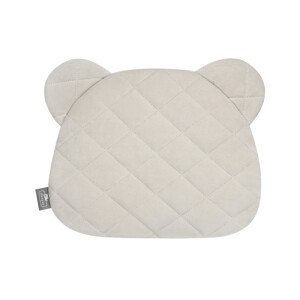 Sleepee Sametový polštář ve tvaru medvídka ROYAL BABY pískový