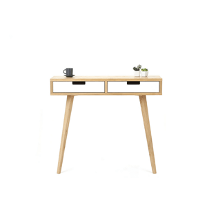 Benlemi Konzolový odkládací stolek ze dřeva NELA 30 cm bílý Kvalita dřeva: 1. Dubový masiv třídy A
