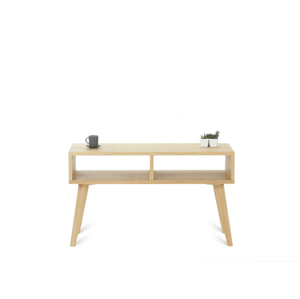 Benlemi Moderní konferenční stolek VIDE se symetrickými policemi Kvalita dřeva: 1. Dubový masiv třídy A