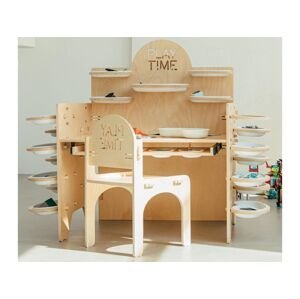 Myminihome Hrací stůl s úložným prostorem PLAY TIME + židle Zvolte barvu: Béžová