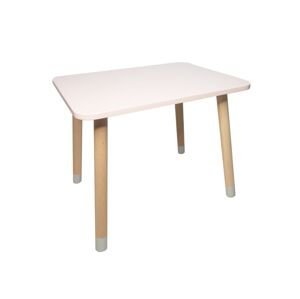 Manibox Dřevěný dětský stoleček + jméno ZDARMA Zvolte barvu: Růžová, Zvolte rozměr: 60x60 cm