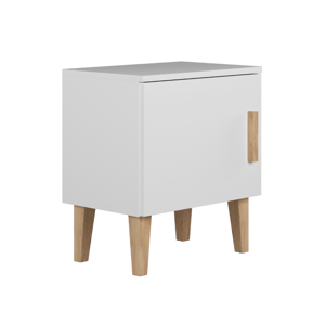 Benlemi Noční stolek KUBI s úložným prostorem Zvolte barvu: Bílá