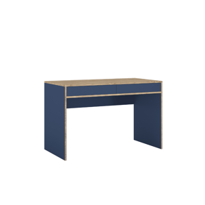 BAMI Dřevěný psací stůl se šuplíky do dětského pokoje TUTU modrý, dub sonoma