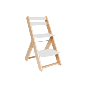 WOOD PARTNER Dřevěná rostoucí židle pro děti VENDY přírodní Zvolte barvu: Bílá