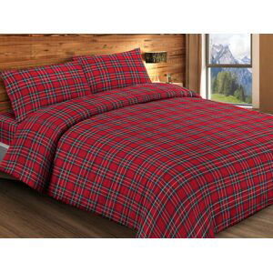 Gipetex Natural Dream Flanelové povlečení Kilt Red