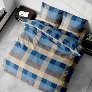 Gipetex Natural Dream Flanelové povlečení Scotland Blue - 140x200 / 70x90 cm