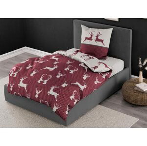 Bierbaum povlečení flanelové 3923 Deer Red 135x200/80x80 cm