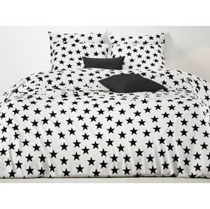 Mistral Home povlečení 100% bavlna Portland stars Black positive 140x200/70x90cm