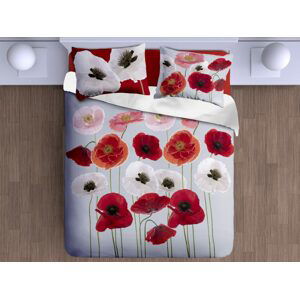 Gipetex Natural Dream 3D italské povlečení 100% bavlna Poppies - 220x200 / 2x70x90 cm