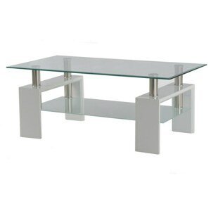 Konferenční stolek TOLEDO bílá/sklo