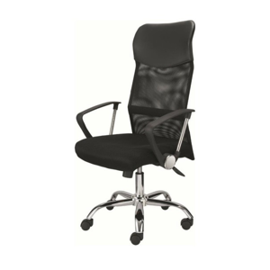 Sconto Otočná židle DIRECT černá/chrom