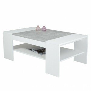 Konferenční stolek OLIVER bílá/beton