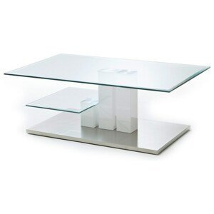 Sconto Konferenční stolek GAVIN sklo/bílá