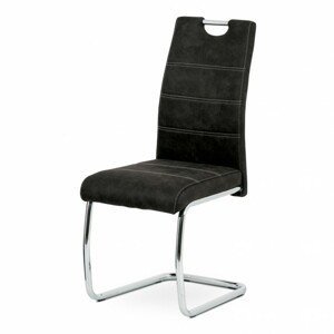 Jídelní židle ZOEY černá/stříbrná