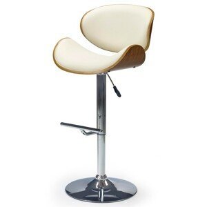 Barová židle GLADIS ořech/krémová