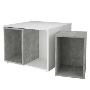 Konferenční stolek JOKER 1 beton/bílá