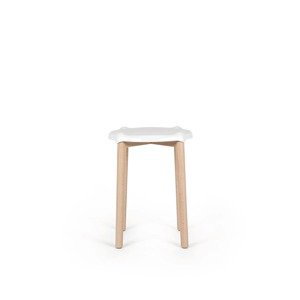 Barová stolička POELE, nízká, více variant - Alessi Barva: bílá