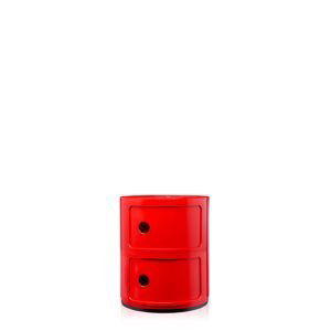 Stolek s úložným prostorem Componibili 4966, 2 úložné díly, více barev - Kartell Barva: červená