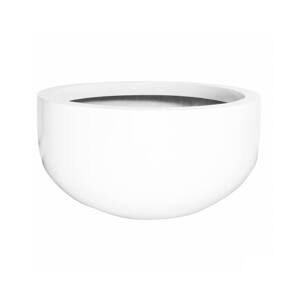 Květináč City bowl, barva lesklá bílá, více velikostí - PotteryPots Velikost: M - v. 60 cm, ⌀ 110 cm