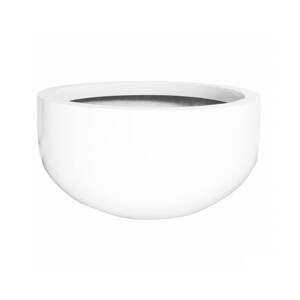 Květináč City bowl, barva lesklá bílá, více velikostí - PotteryPots Velikost: S - v. 50 cm, ⌀ 92 cm