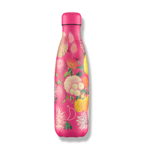 Termoláhev Chilly's Bottles - Pink Pompoms 500ml, edice Florals/Original