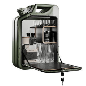 Minibar / kanistr - Bar Cabinet, Army Green, 6 variant - Danish Fuel Varianta: Smoked Oak