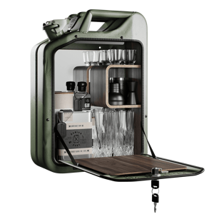 Minibar / kanistr - Bar Cabinet, Army Green, 6 variant - Danish Fuel Varianta: Walnut