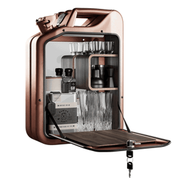 Minibar / kanistr - Bar Cabinet, Copper, 6 variant - Danish Fuel Varianta: Walnut