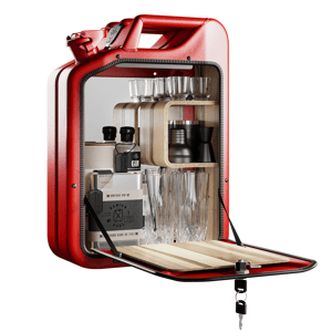 Minibar / kanistr - Bar Cabinet, Gas Red, 6 variant - Danish Fuel Varianta: Red Gum