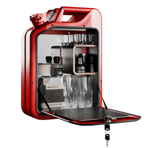 Minibar / kanistr - Bar Cabinet, Gas Red, 6 variant - Danish Fuel Varianta: Smoked Oak
