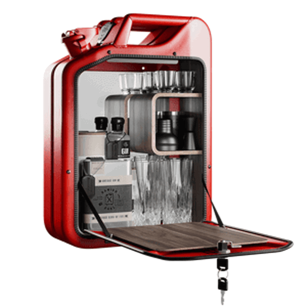Minibar / kanistr - Bar Cabinet, Gas Red, 6 variant - Danish Fuel Varianta: Walnut