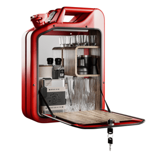 Minibar / kanistr - Bar Cabinet, Gas Red, 6 variant - Danish Fuel Varianta: Zebrano
