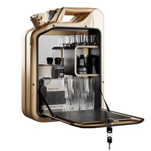 Minibar / kanistr - Bar Cabinet, Gold, 6 variant - Danish Fuel Varianta: Smoked Oak