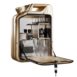 Minibar / kanistr - Bar Cabinet, Gold, 6 variant - Danish Fuel Varianta: Zebrano