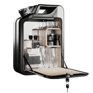 Minibar / kanistr - Bar Cabinet, Nano Black, 6 variant - Danish Fuel Varianta: Oak