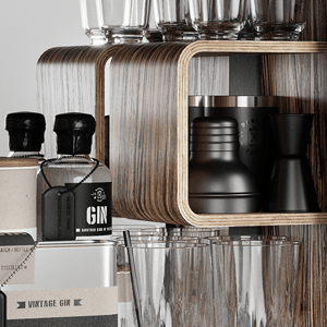 Koupelnová skříňka / kanistr - Bathroom Cabinet, Nano Black, 6 variant - Danish Fuel Varianta: Zebrano