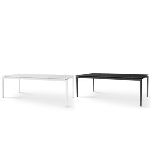 Stůl MORE, 100 x 220 cm, bílý laminát a černá základna - Eva Solo