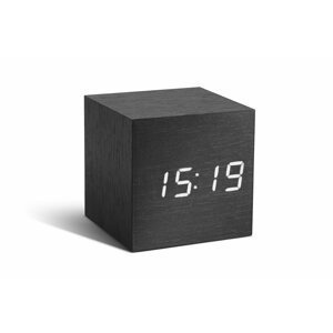 Budík "Cube Click", černá / bílá - Gingko