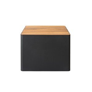 Venkovní stolička WOODGREEN, více variant - Hobby Flower Barva: černá/přírodní dřevo
