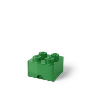 Úložný box 4 s šuplíkem, více variant - LEGO Barva: tmavě zelená