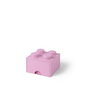 Úložný box 4 s šuplíkem, více variant - LEGO Barva: světle růžová
