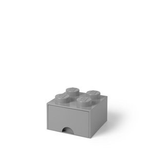 Úložný box 4 s šuplíkem, více variant - LEGO Barva: šedá