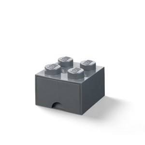 Úložný box 4 s šuplíkem, více variant - LEGO Barva: tmavě šedá