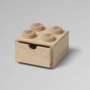 Dřevěný stolní box 4 se zásuvkou, více variant - LEGO Barva: dub - ošetřený mýdlem